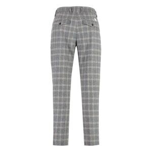 DEPARTMENT FIVE Men's Plaid Wool Blend Dress Pants Men GREY
